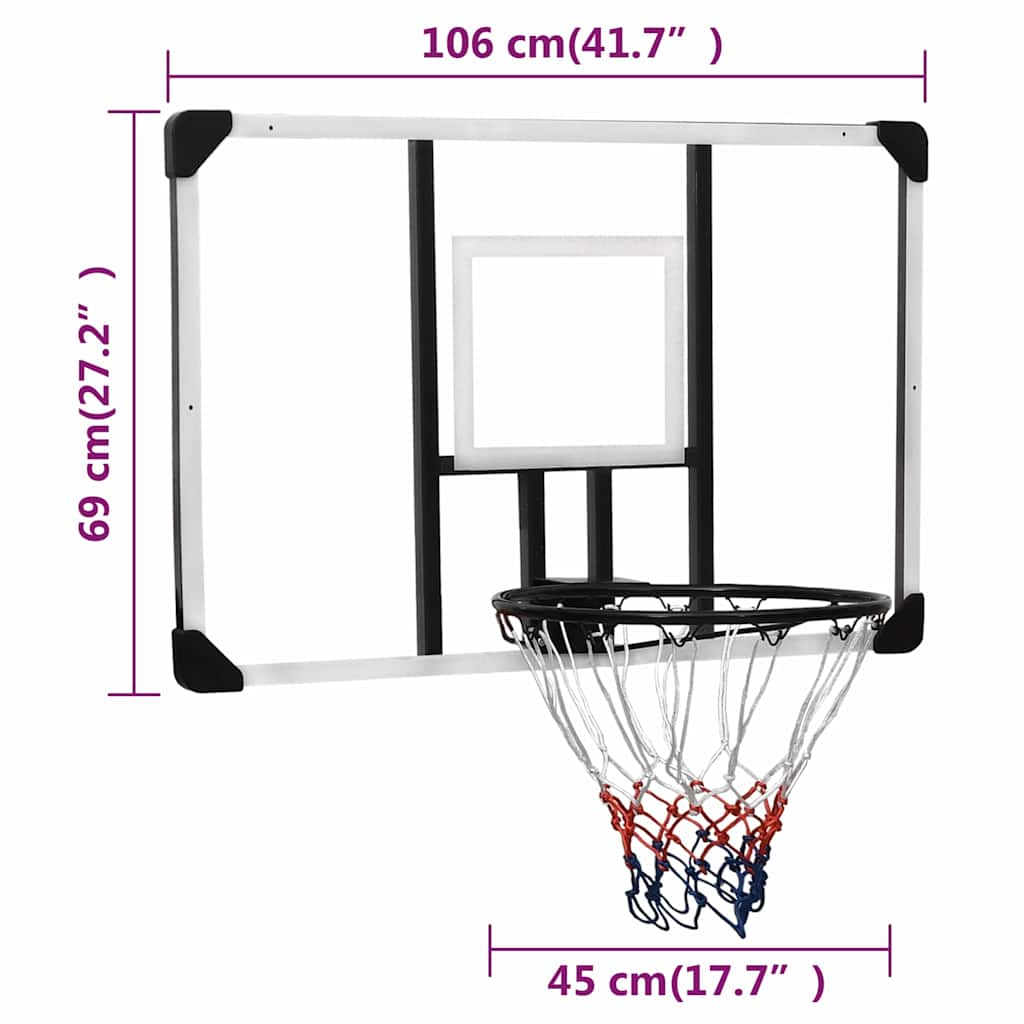 Basketball Hoop Transparent 106x Polycarbonate   Basketball Hoop Transparent